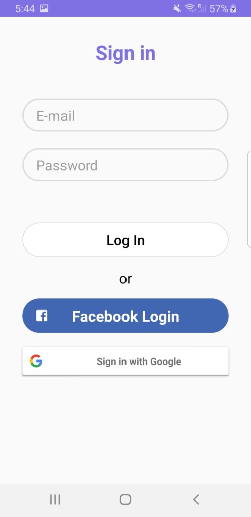 android login screen